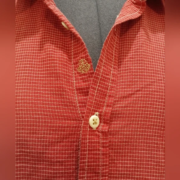 Men's Scotch & Soda Red Button Down Shirt - Picture 11 of 15